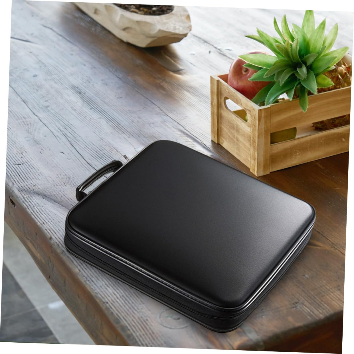 Custodia Porta CD e Dvd 160 Slot Nera Cerniera Scorrevole, Organizer Multimediale Resistente a Polvere e Umidità per Casa, Auto e Viaggi