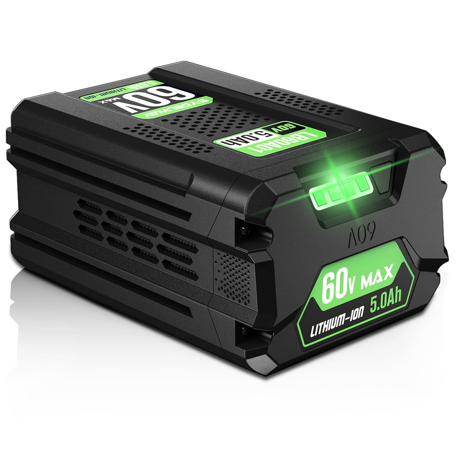 Photo 1 of Sydelway 5.0AH Replacement for Greenworks 60V Battery, Fit for Green Works 60V Cordless Power Tools Batteries LB60A03 LB60A02 LB60A00