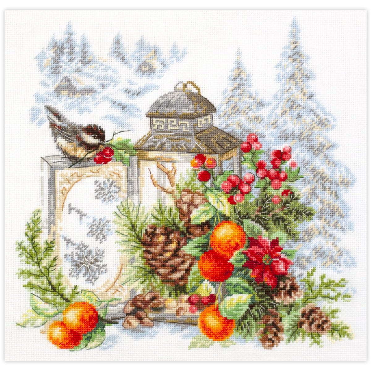 Magic Needle Zweigart Edition Cross Stitch Kit The Fragrance of Winter Counted Pattern