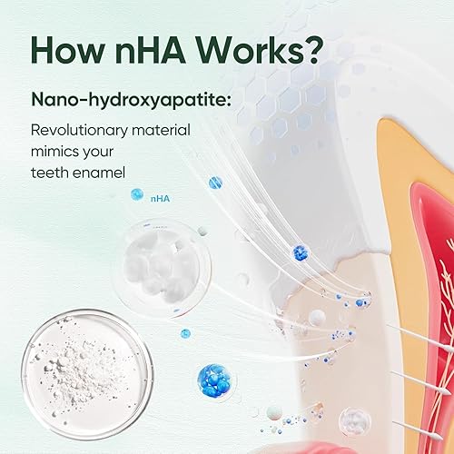 Miniatura 2 de MySmile Pasta de dientes nano hidroxiapatita sin flúor para dientes sensibles, fortalece el esmalte, remineraliza y blanquea los dientes, refresca