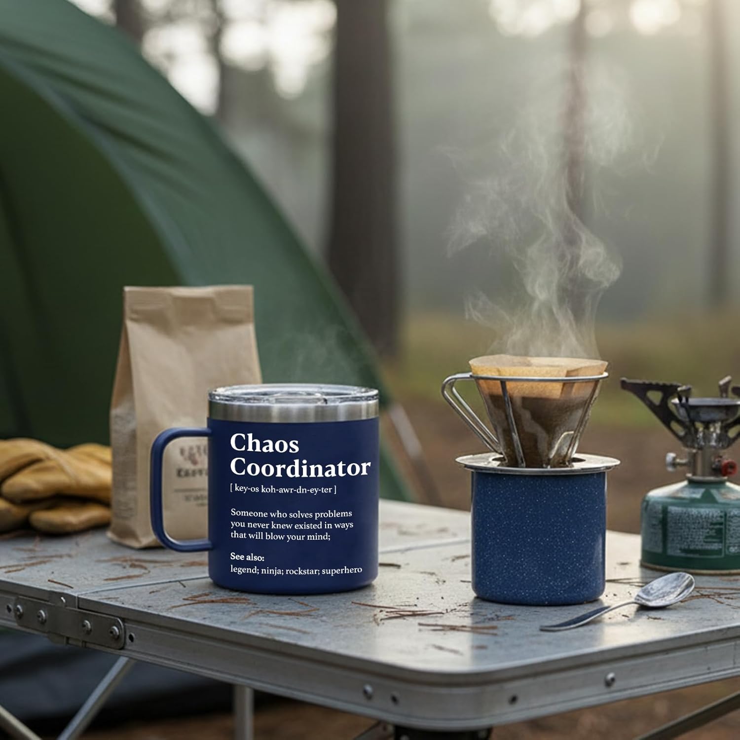 WECACYD Employee Appreciation Gifts - Thank You Gift, Christmas Gifts for Men, Teacher, Boss, Office Coworker, Bus Driver, Mentor, Job Promotion - 14oz Chaos Coordinator Mug Navy Blue - Image 8