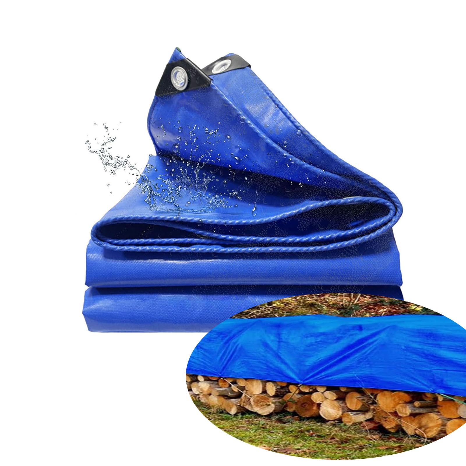 Lona impermeable azul contra desgarros provocados por viento en plantas e invernaderos