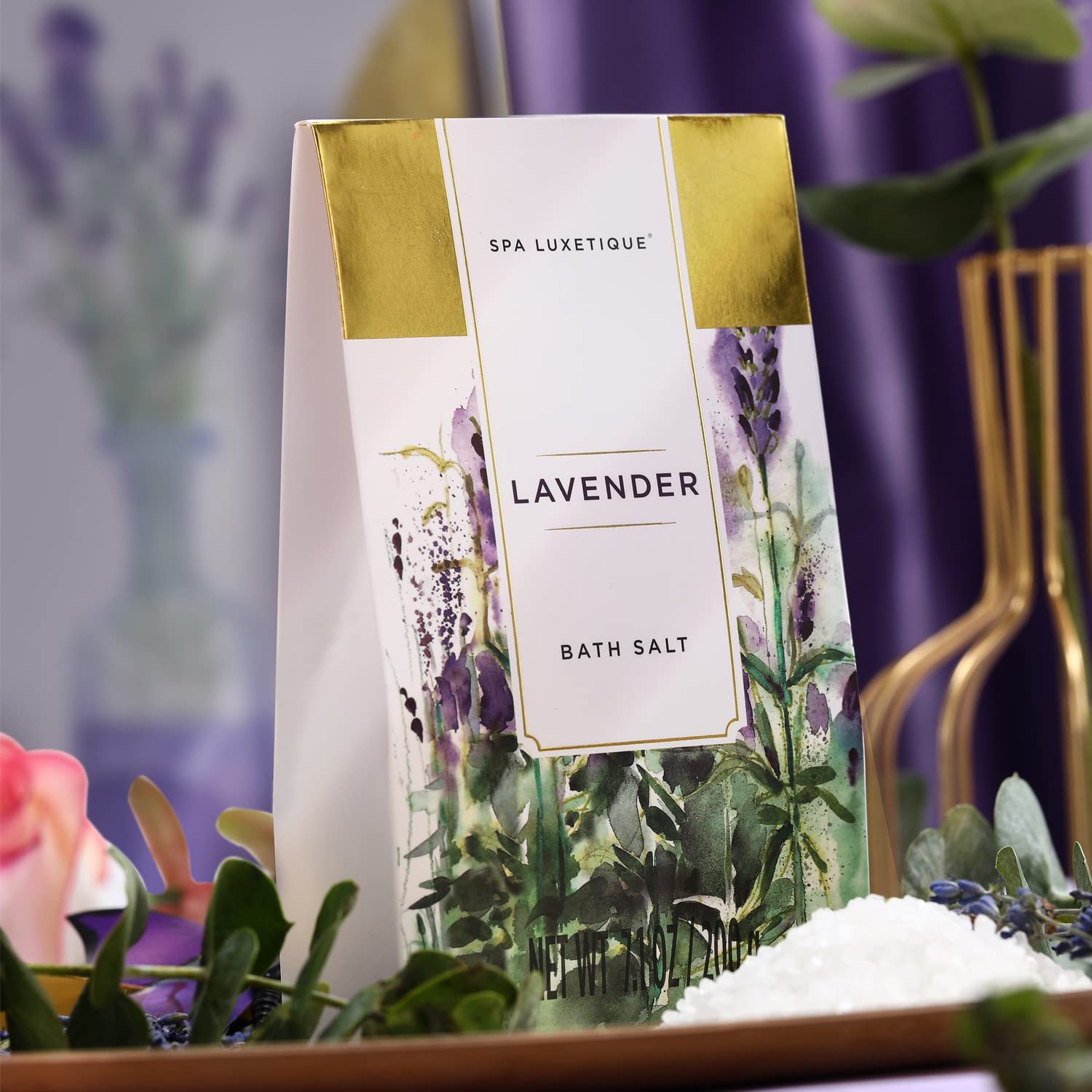 SPA LUXETIQUE Damen Bade Geschenkset - 10tlg Lavender Duft Geburtstaggeschenk für Frauen mit Handcreme, Duschgel, Schaumbad, Bodylotion, Wellness set für Sie,Damen,Mutter, Muttertagsgeschenk Set