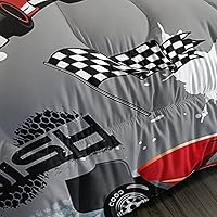 Vista 7 de Axolotl Kid Comforter Set Twin Size,Racing Car Bedding Set for Boys Girls Teen Kids Children Racing Gifts,Race Cars Quilt Bed Set with 1 Comforter 2