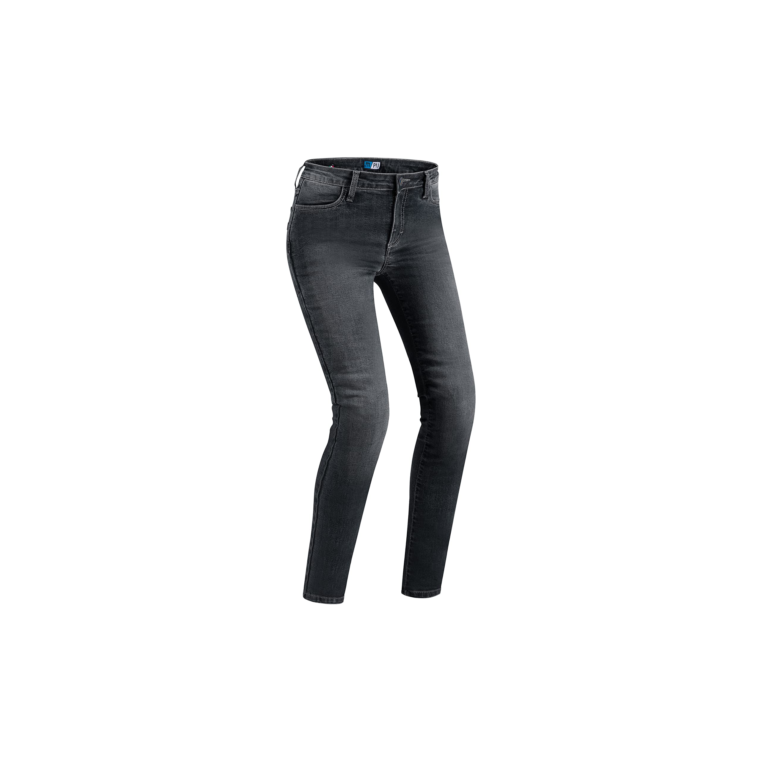 PMJ Skinny Jeans da Moto Donna (Worn Black Overdye,30)