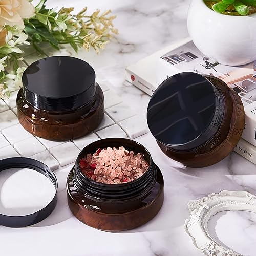 Miniatura 5 de Paquete de 36 recipientes de plástico de 5 onzas con tapas, etiquetas, tarros redondos de plástico con tapas, recipientes vacíos recargables para