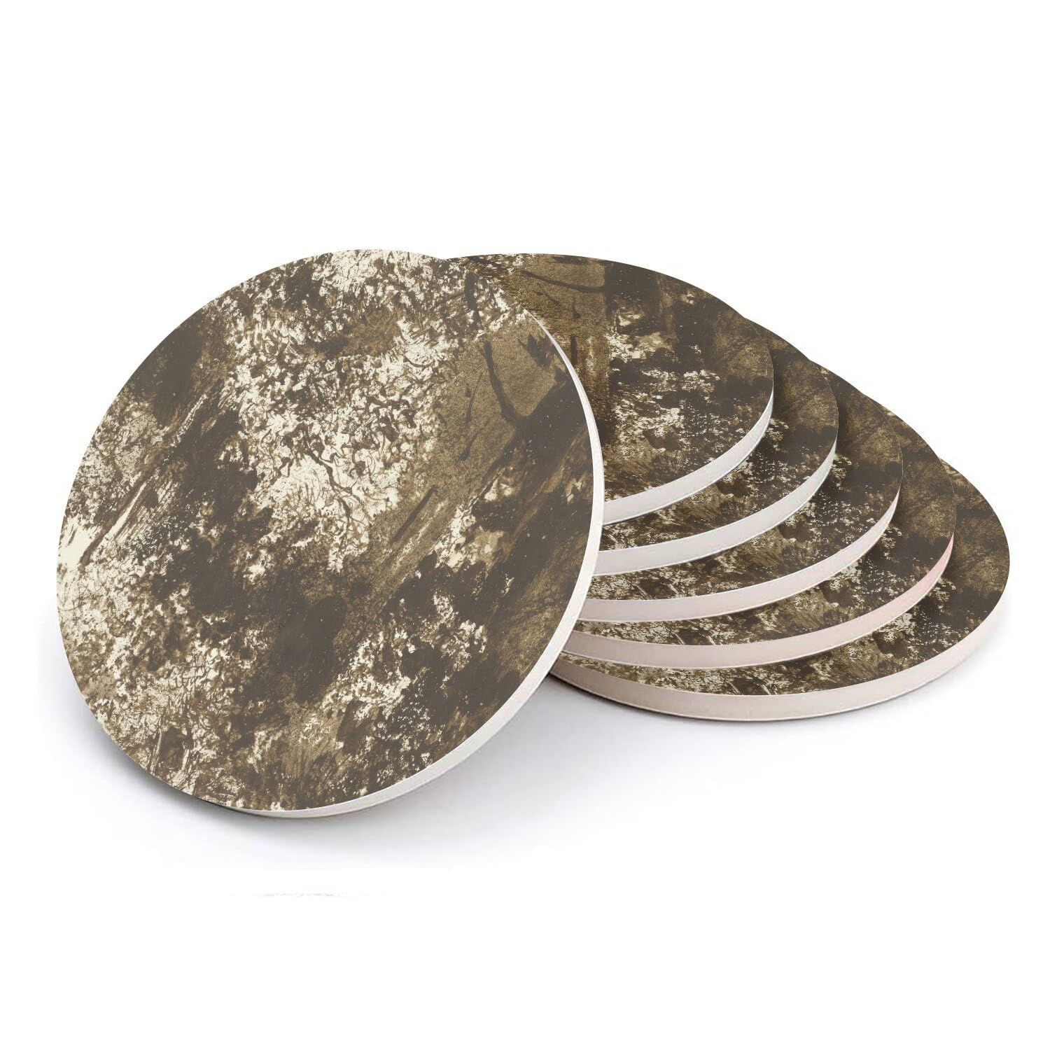Sous-verre céramique de qualité supérieure motif texture art abstrait lot de 6