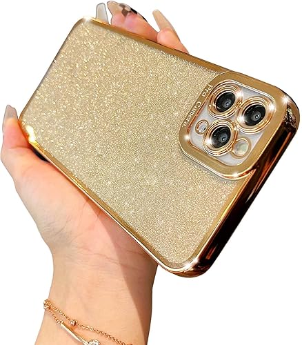Miniatura 1 de Funda compatible con iPhone 11 Pro para mujeres y niñas, con purpurina de lujo, lindo chapado flexible, a prueba de golpes, protección completa de