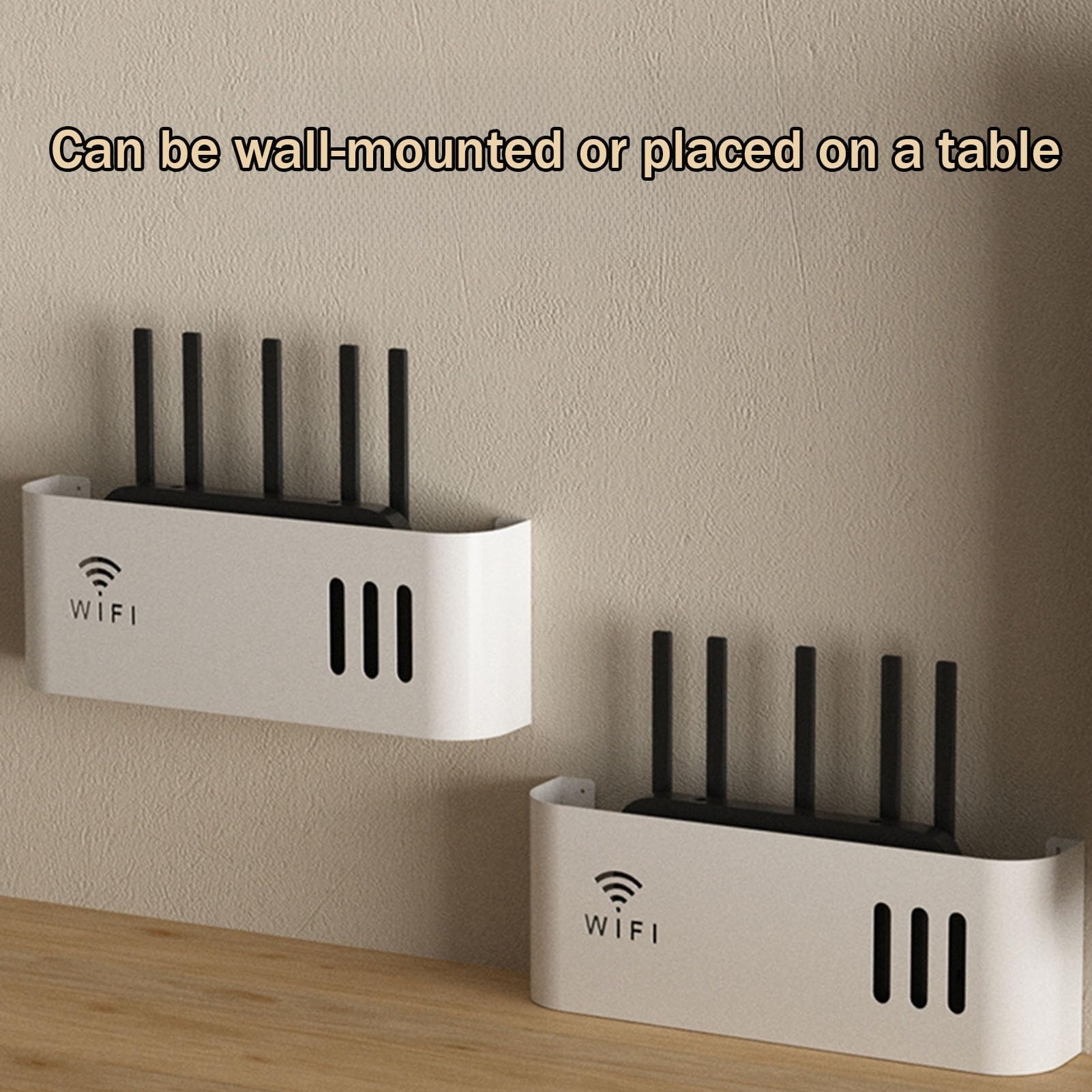 Support mural Sto Box FreestandiRouter pour modem nizer à domicile et bureau avec armoire de routeur sans fil Cabment (blanc)