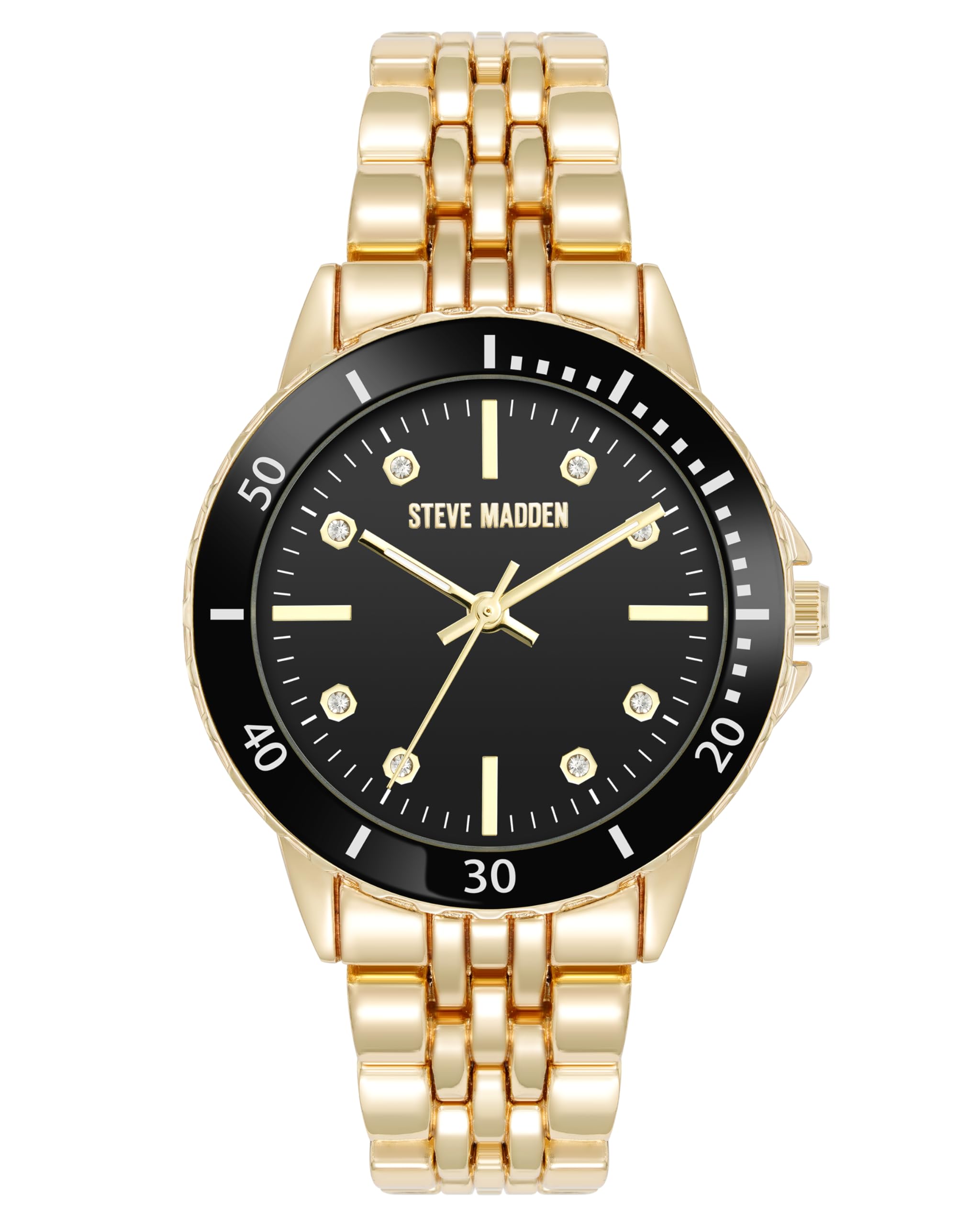 Steve Madden Women's Genuine Crystal Accented Bracelet Watch