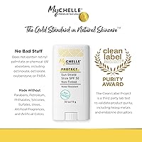 Vista 4 de Mychelle Dermaceuticals Sun Shield Stick Spf 50 - Protector solar de zinc líquido natural, vitamina E y jojoba, resistente al agua hasta 80 minutos