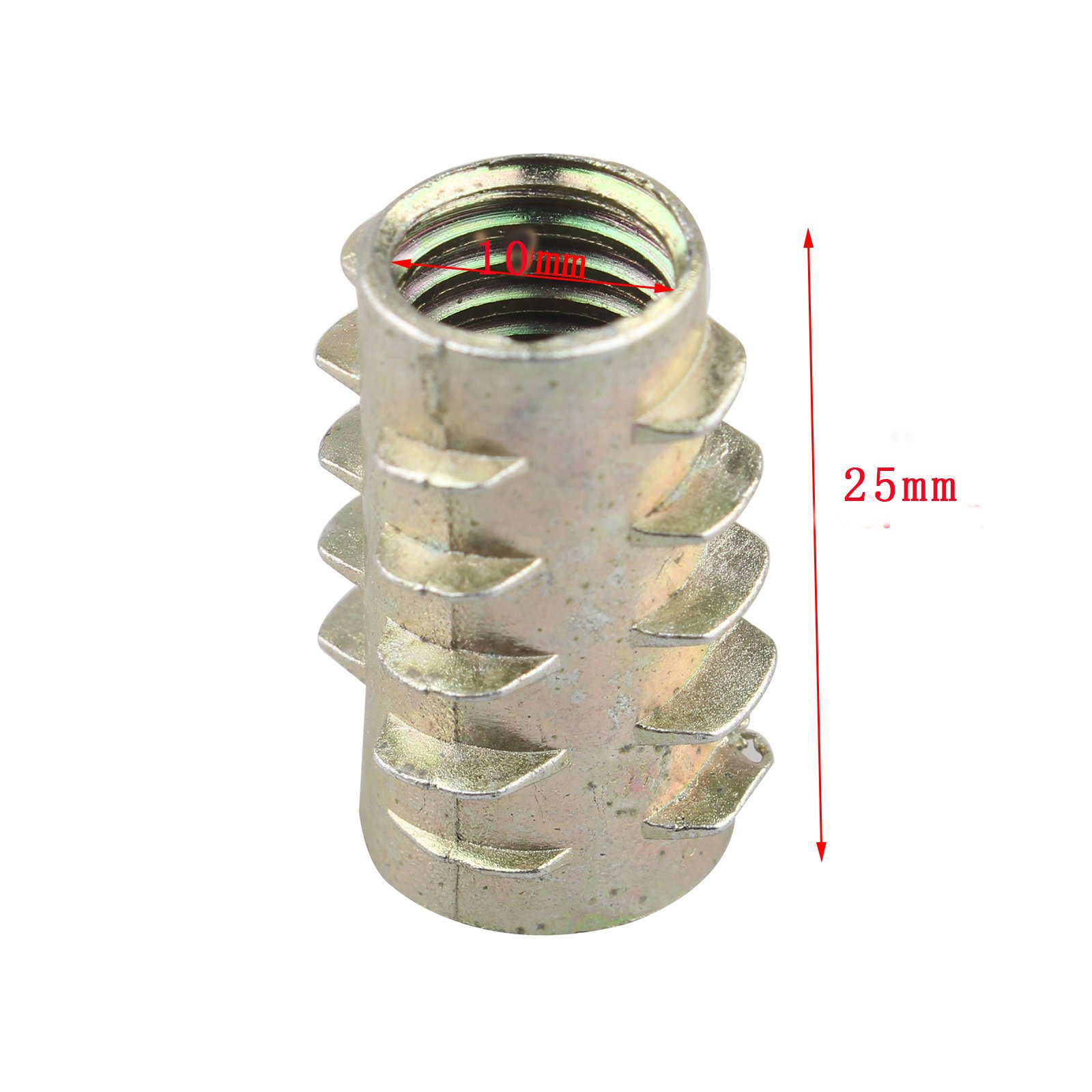 Pack de 20 pièces M10 Écrou hexagonal fileté en alliage de zinc, Écrous