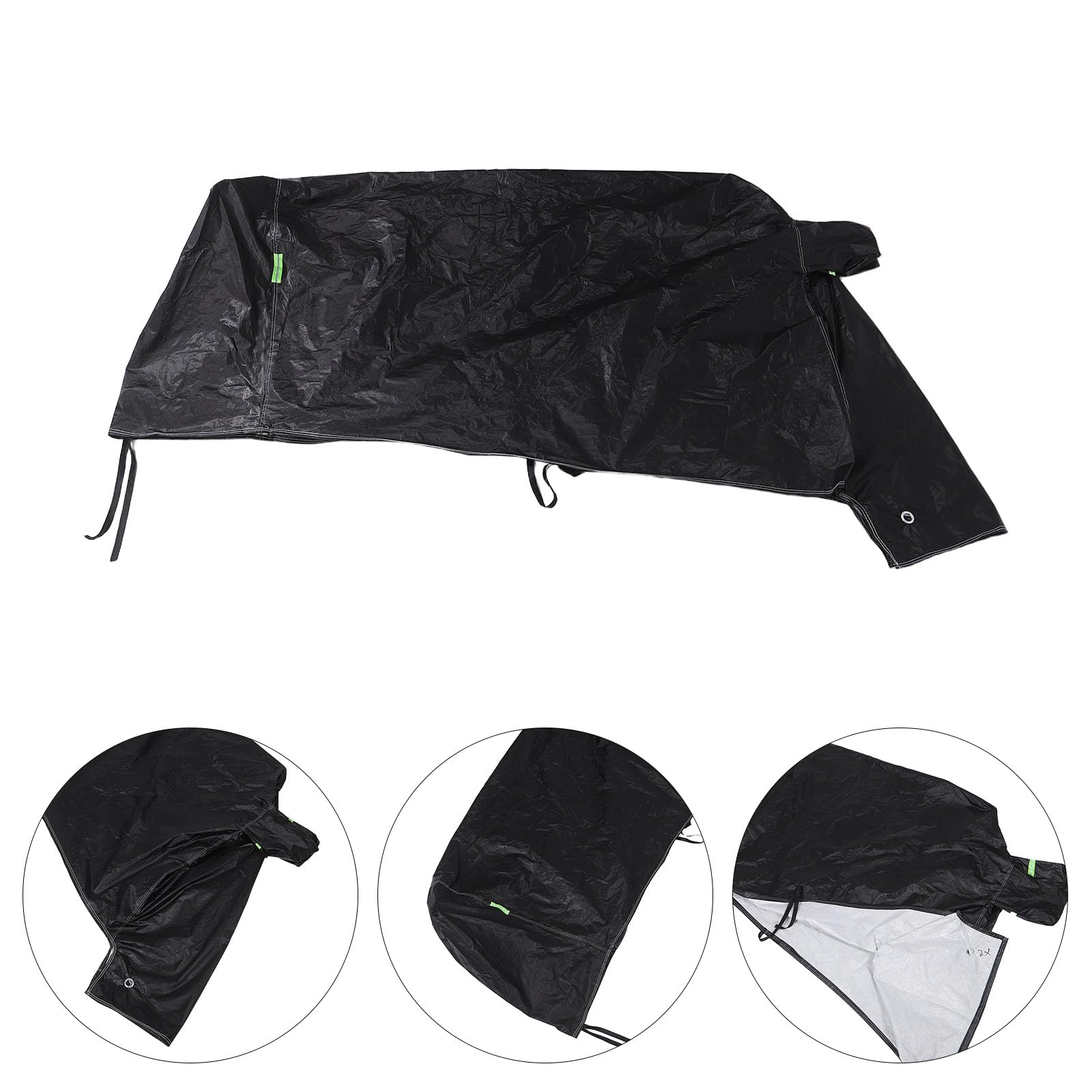 Abaodam Housse de Moto Noire 2XL Imperméable en Tissu Oxford Épais, Protection Extérieure UV et Anti-poussière, Grosse Housse pour Motos 222-251 Cm, Adaptée Voyage Rangement Extérieur