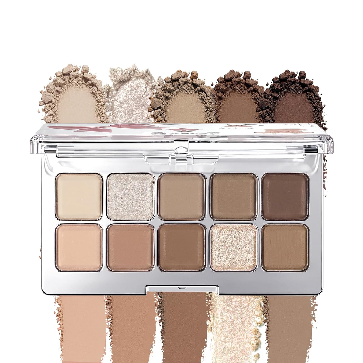 10 Color Eyeshadow Palette, Cool Mocha Nude Matte & Shimmer Eye Shadow Palette | Highly Pigmented, Blendable, Long Lasting Pressed Powder Makeup for Everyday, Soft Glam & Smokey Looks 3