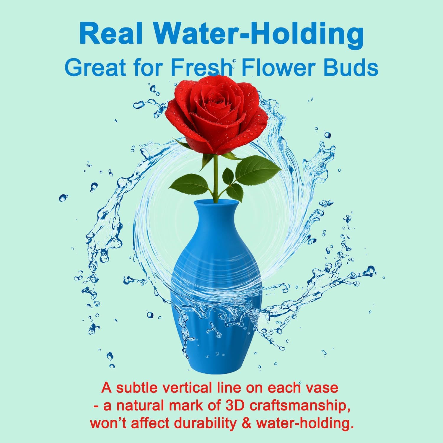 Small Flower Bud Vases for Centerpieces - Set of 12 Colorful Weighted Mini Vases for Table Decor for Modern Home & Plant Lovers