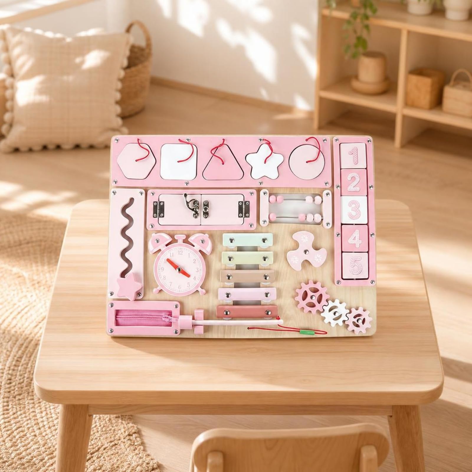 2 Pezzi Busy Board Pedagogico Leggero,