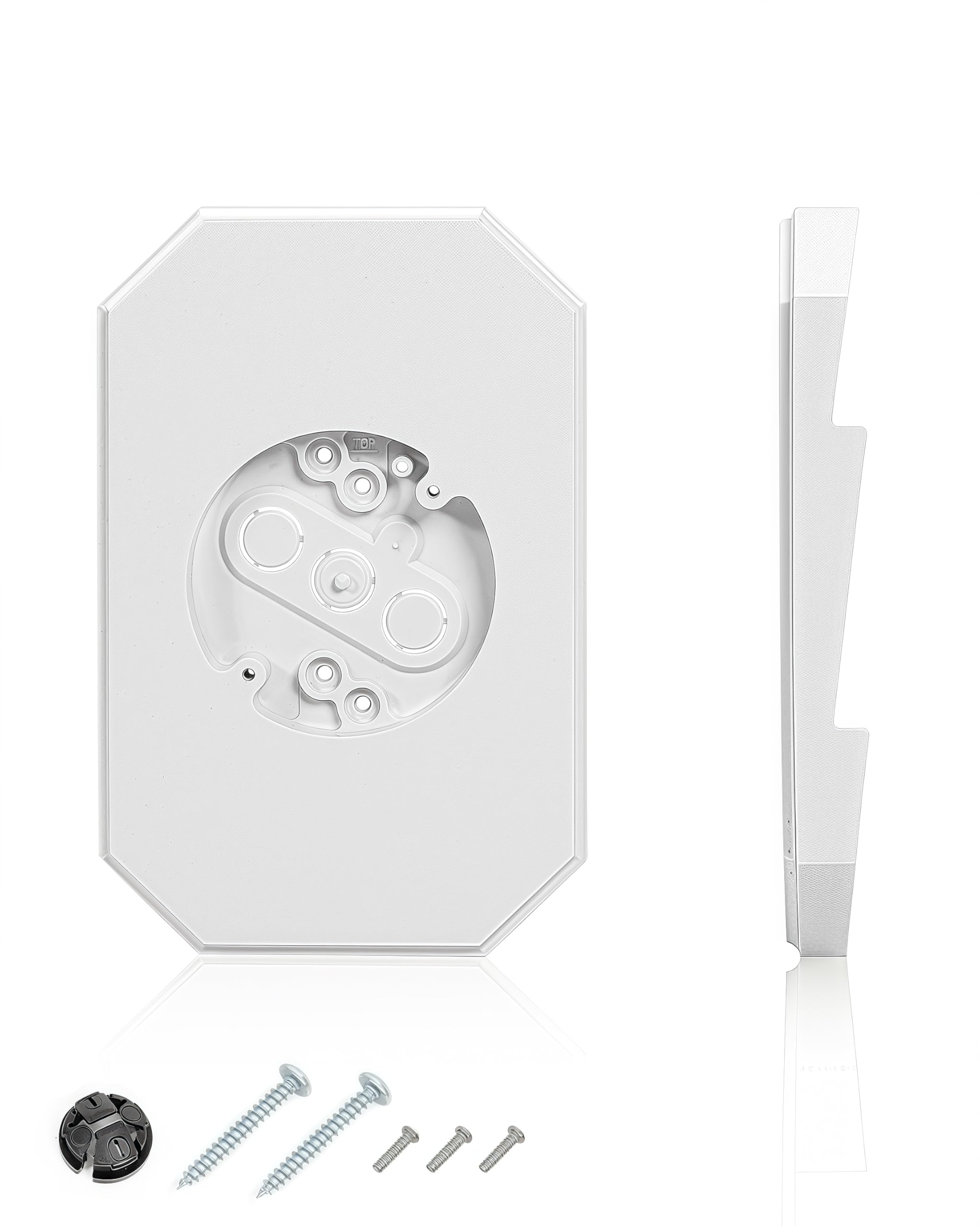 Siding Mounting Kit, White Outdoor Light Mounting Block with Built-in Box, Siding Mounting Plate for 1/2 inch Lap Double and 4 inch Siding