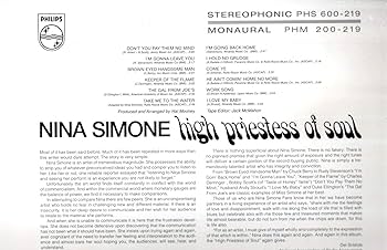 欧LP Nina Simone High Priestess Of Soul 0600753605745 Verve Records /00260 Nina Simone – High Priestess Of Soul – Vinyl (180g, LP