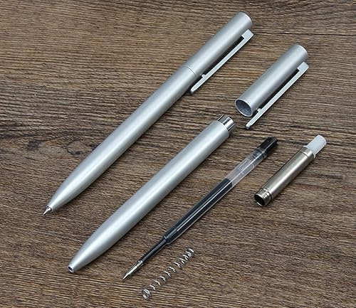 Miniatura 8 de Gullor Bolígrafo retráctil de metal de estilo simple, tinta negra de punta media, negro