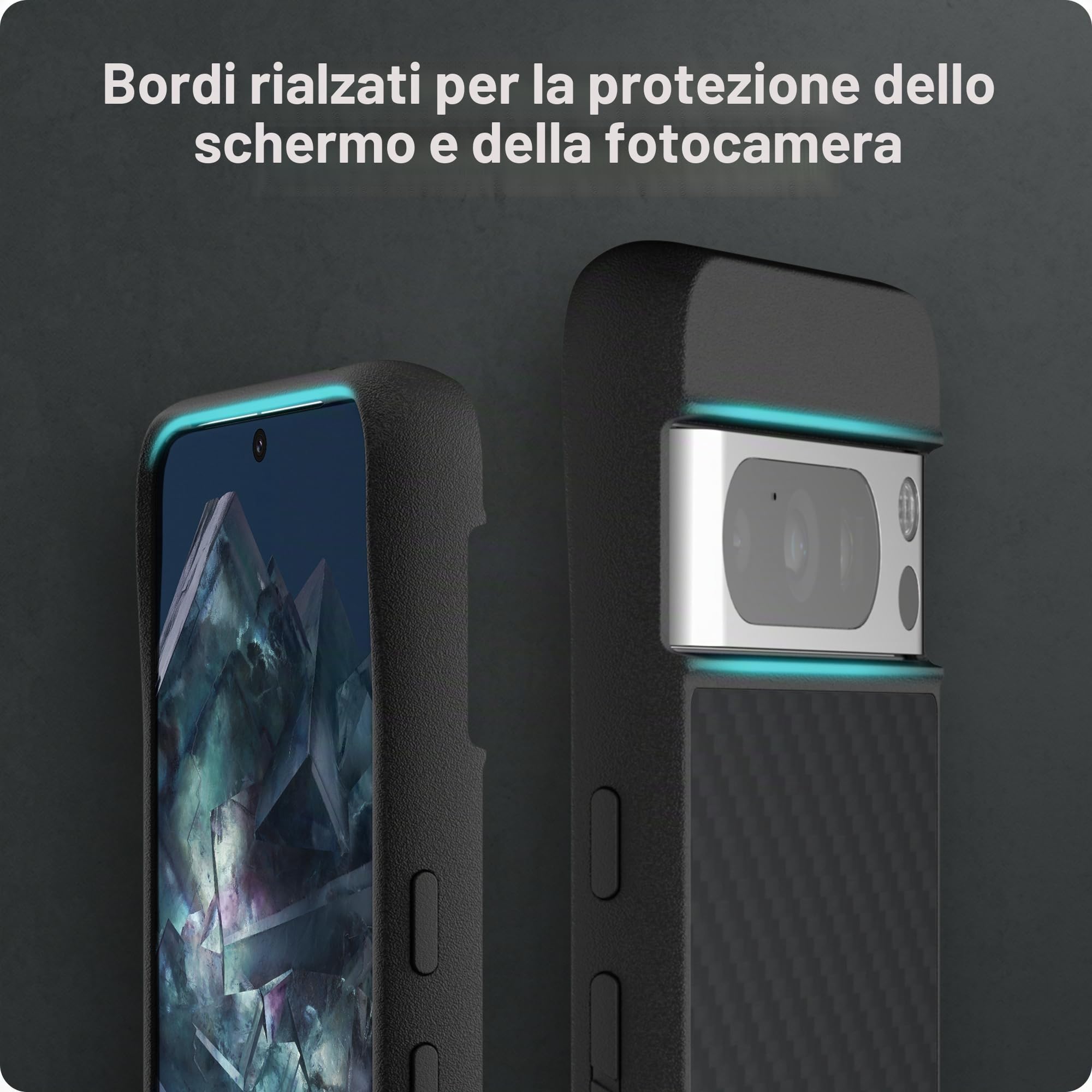 Mous per Google Pixel 8 Pro Cover Compatibile con MagSafe - Limitless Fibra di Carbonio