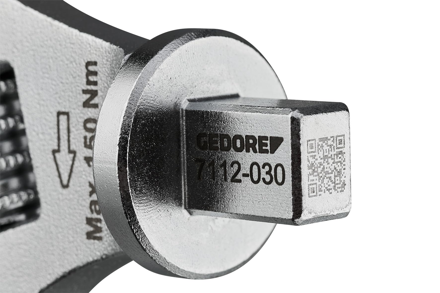 GEDORE 7112‑030 - Llave inglesa ajustable de 5 a 30 mm, acero al cromo vanadio, escala de ajuste láser, cierre de pasador de muelle, métrico y completo