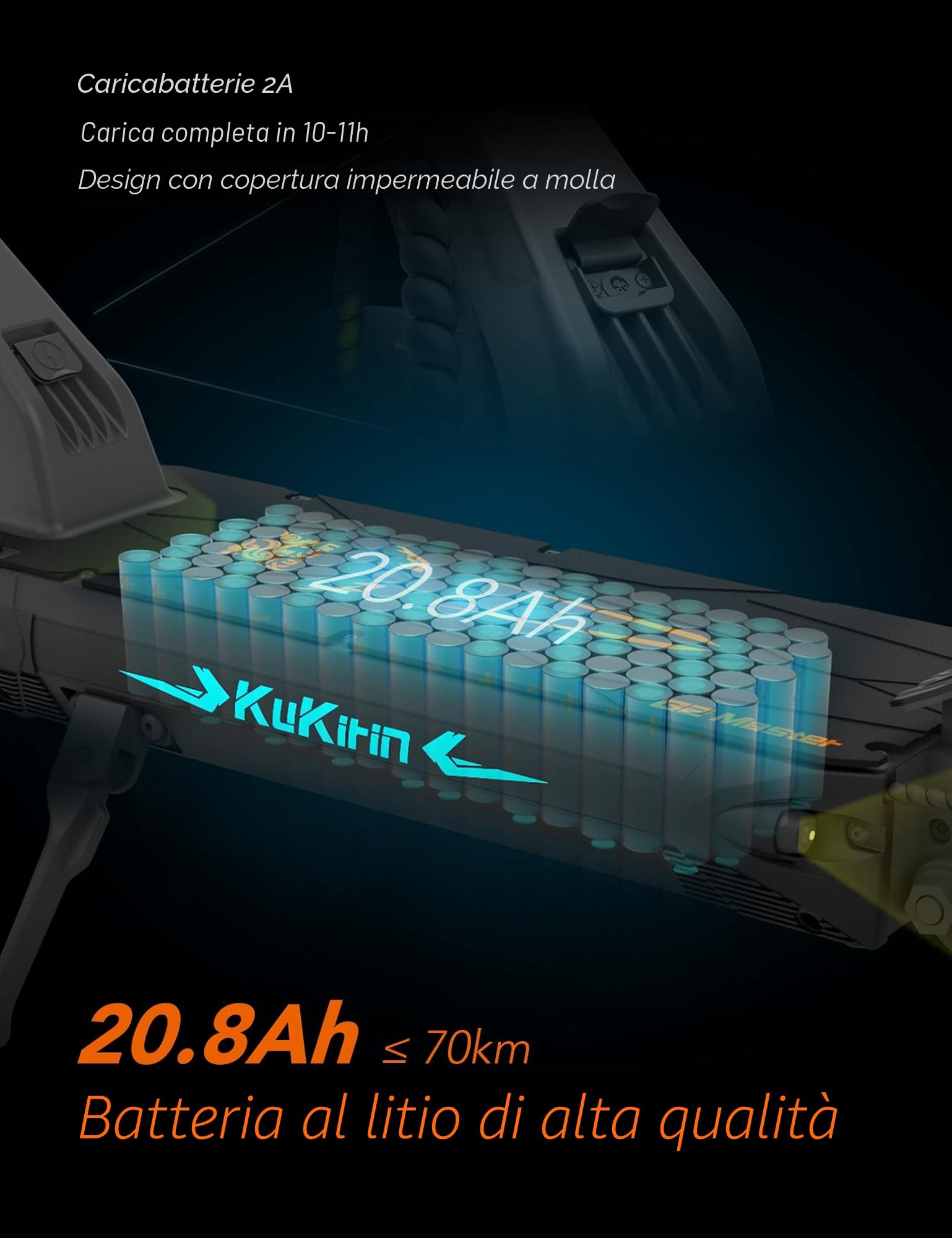KUKIRIN G2 Master Monopattino Elettrico per adulti, Batteria 20,8 Ah & Doppio motore anteriore & posteriore, Sospensione Idraulica Ammortizzato &10 Pollici Scooter Elettrico Pieghevole Fuoristrada