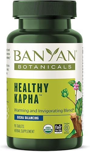 Banyan Botanicals Healthy Kapha - Tabletas de hierbas orgánicas con Punarnava - para equilibrar Kapha Dosha, control de peso y apoyo a la digestión*