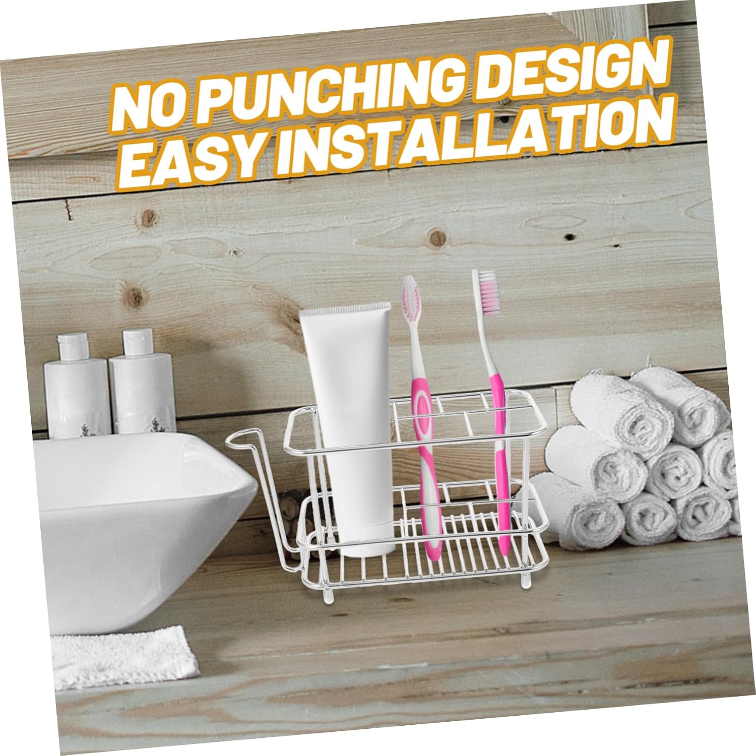 Toothpaste Stand Home Toothbrush Holders Toothbrush Stand Silver Shelf