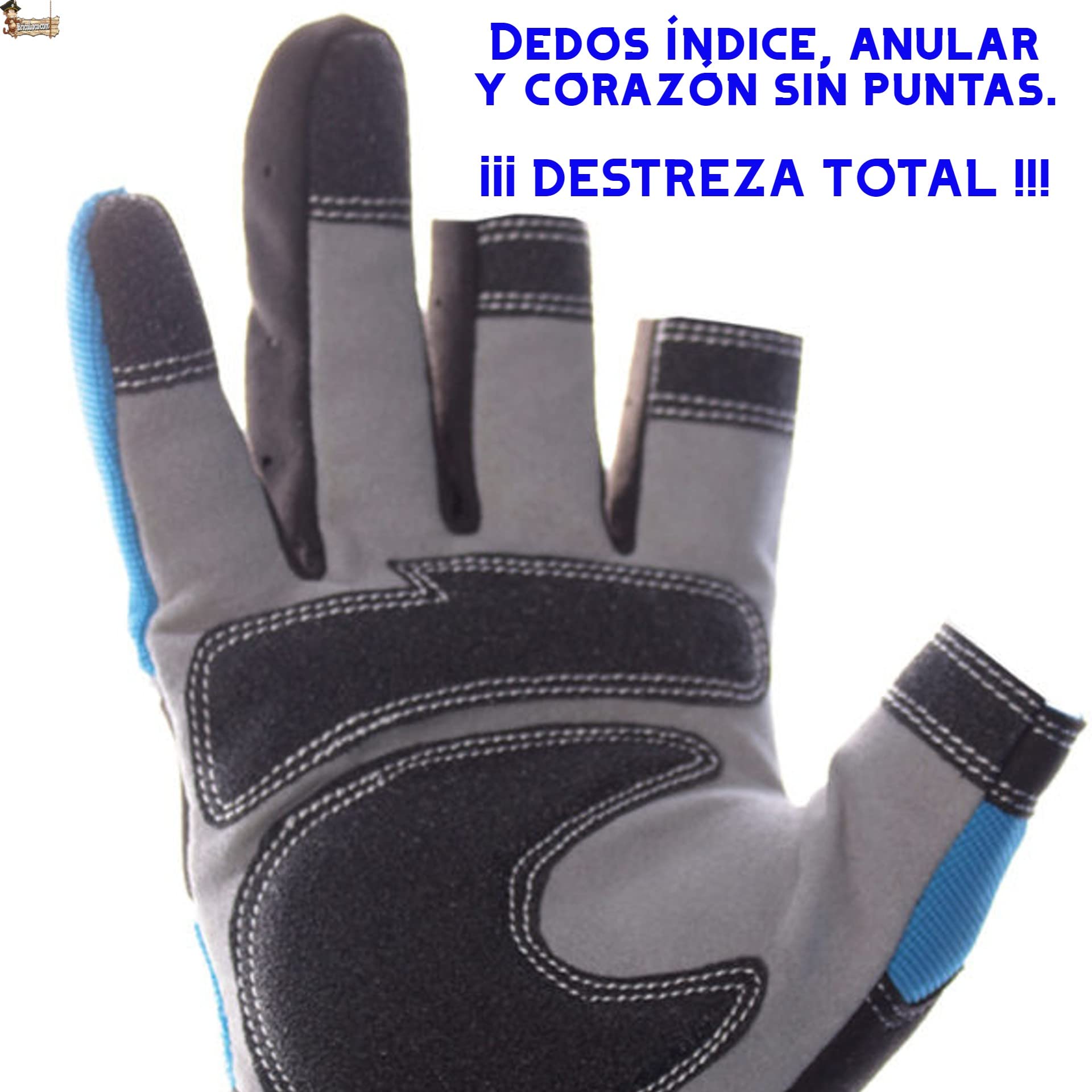 BricoLoco.com Guante trabajo sin dedos. 24 PARES. Alta destreza. Piel y tejido elástico expándex. Ajuste por velcro. Refuerzos texturizados en palma. Mayor protección y agarre. (24, Talla 10)