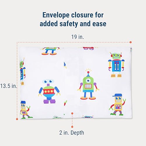 Miniatura 3 de Wildkin Paquete de 2 fundas de almohada de microfibra para niños y niñas, funda de almohada de tela suave y transpirable, tamaño perfecto para
