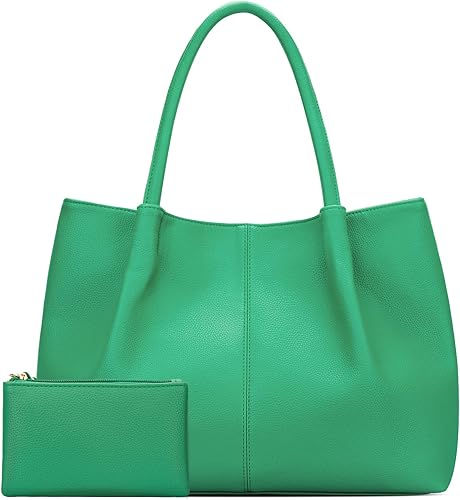 Miniatura 15 de KKXIU Bolso de mano para mujer, bolso de hombro de cuero vegano, bolsa de viaje de gran capacidad Negro,Negro02,marrón (02),Marrón2,Blanco