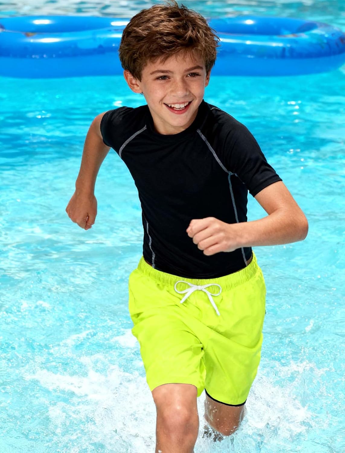 Cozople Boys Swim Trunks Quick Dry Compression Liner Swim Shorts Summer Bathing Suit with Inner Pocket Swimwear 7-20T - Image 2