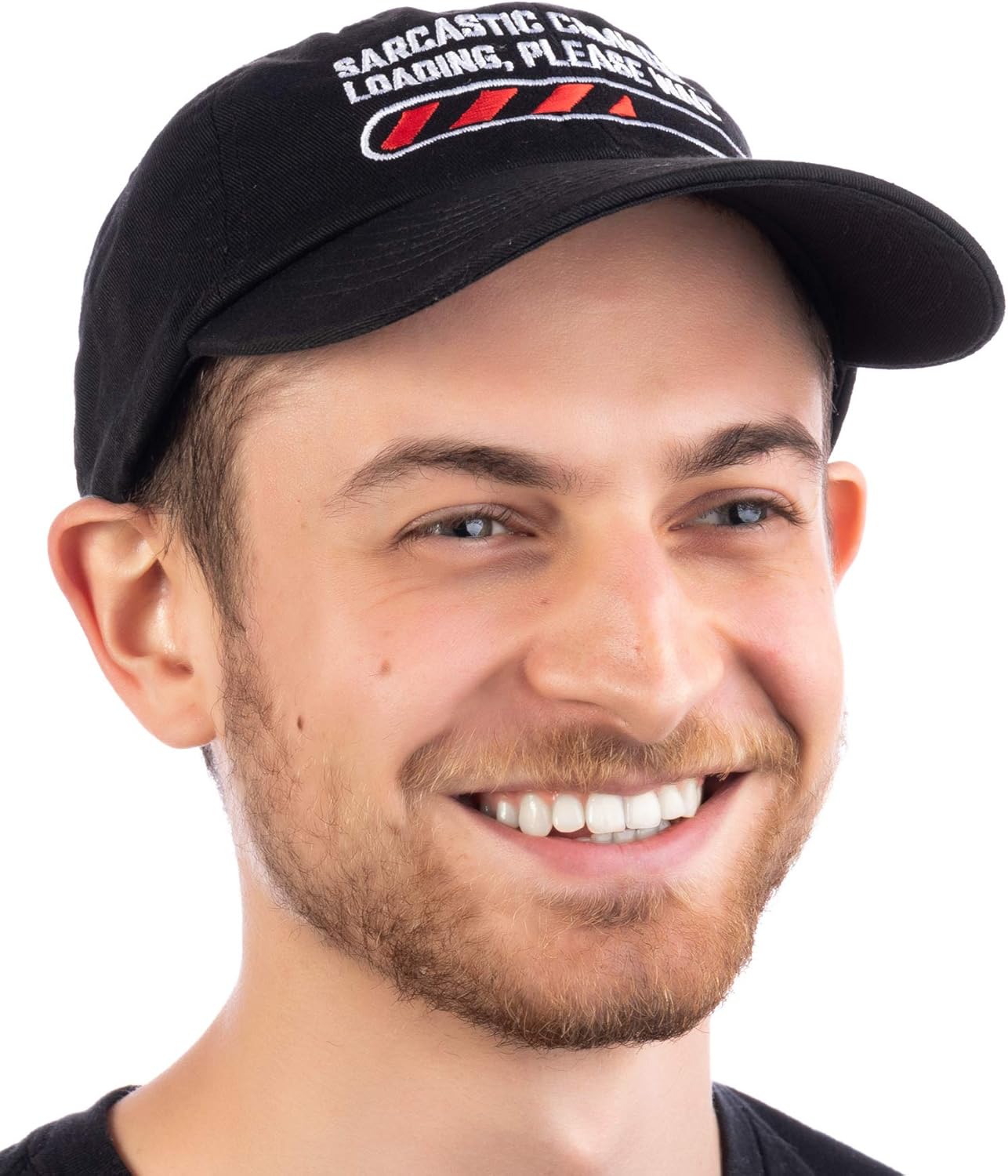 Ann Arbor T-shirt Co. Sarcastic Comment Loading Please Wait Funny Sarcasm Humor for Men Women Baseball Cap Dad Hat Black - Image 4