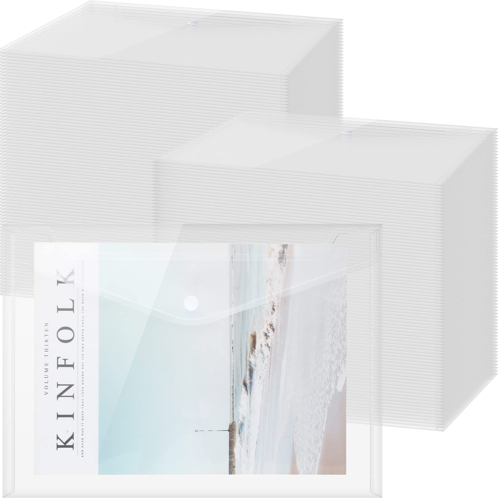 Amazon.com : Zhehao 200 Pack Clear Envelopes A4 Plastic Folder