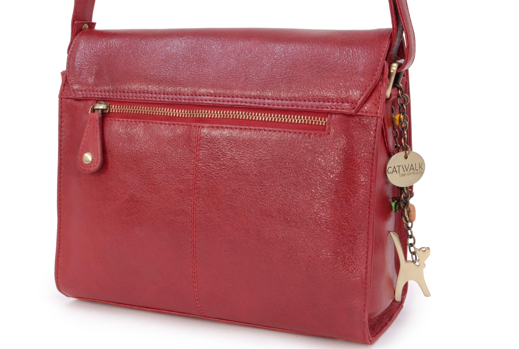 Catwalk Collection Handbags - Bandolera de Piel de Mujer - Bolso Cruzado Mediano - Bolso de Mano Diario Formato A5 - Messenger Bag - Diana