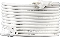 Vista 16 de Yaxa Basics - Cable de extensión de 6 pies, 3 clavijas, extensor de toma de corriente, cable de extensión para interiores, 13 amperios, 125 V
