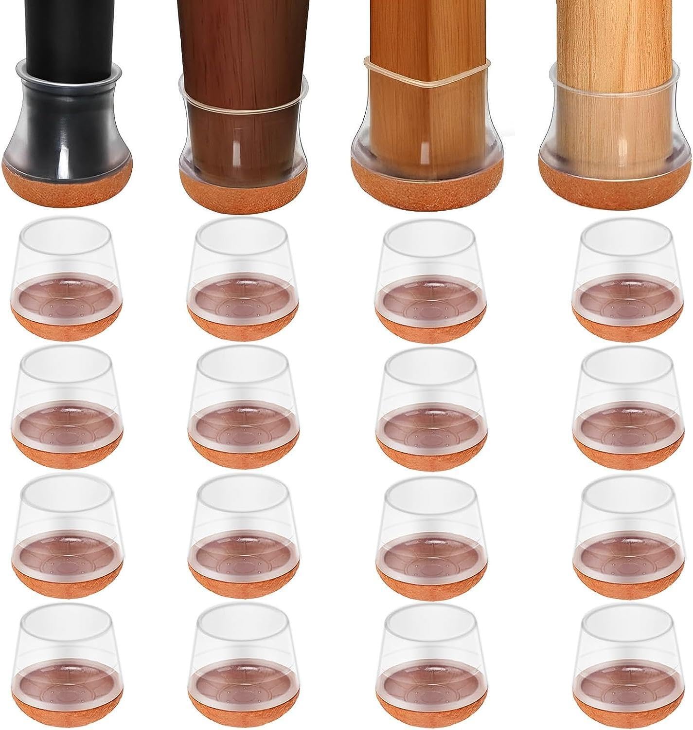 Xfopz 16Pcs Chair Leg Floor Protectors, Chair Leg Caps, Silicone Chair Leg Floor Protectors with Felt, Silicon Furniture Leg Feet Protection Cover Protect Hardwood Floor (S (Fit:0.55"-0.7")) (B0CLLPXB1Z) Amazon Price History, Amazon Price Tracker