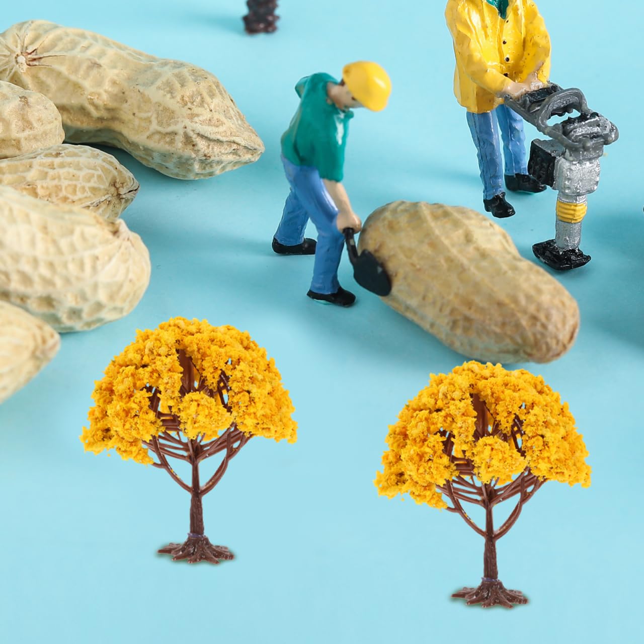 Toyvian 50Pcs Model Tree Bases Miniature Stands for Diy Architectural Scenery Landscape Decoration Accessories for Model Trains Christmas Crafts - Image 2
