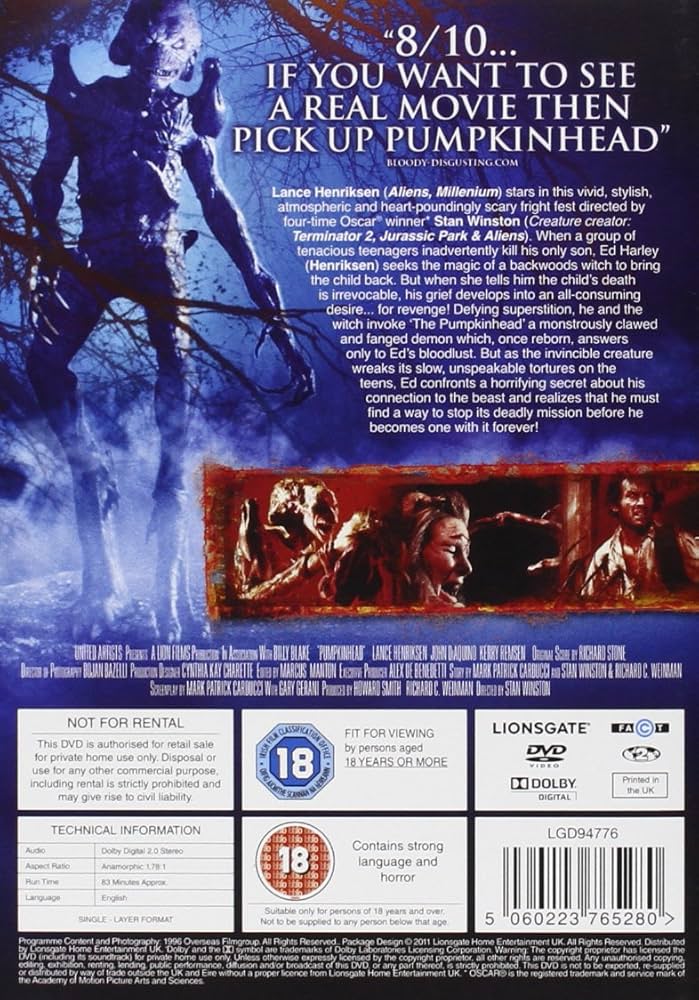 Pumpkinhead [DVD]: Amazon.co.uk: Lance Henriksen, Jeff East
