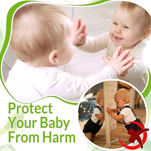 Miniatura 4 de Queekay 2 hojas de espejo de plástico acrílico de 12 x 24 pulgadas, azulejos de espejo de pared autoadhesivos de 0.079in de grosor, paneles de