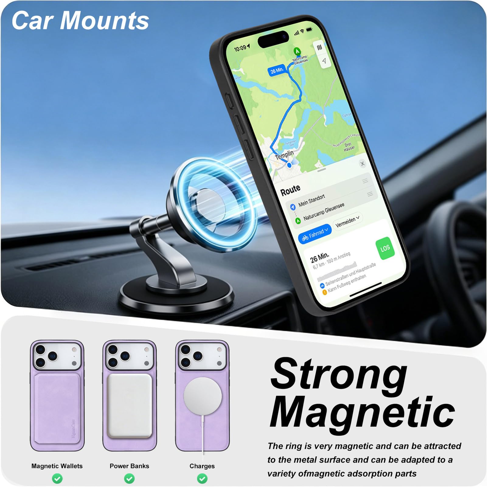 Skórzane etui magnetyczne do iPhone 18 Pro Max / 18 Pro, zdejmowany