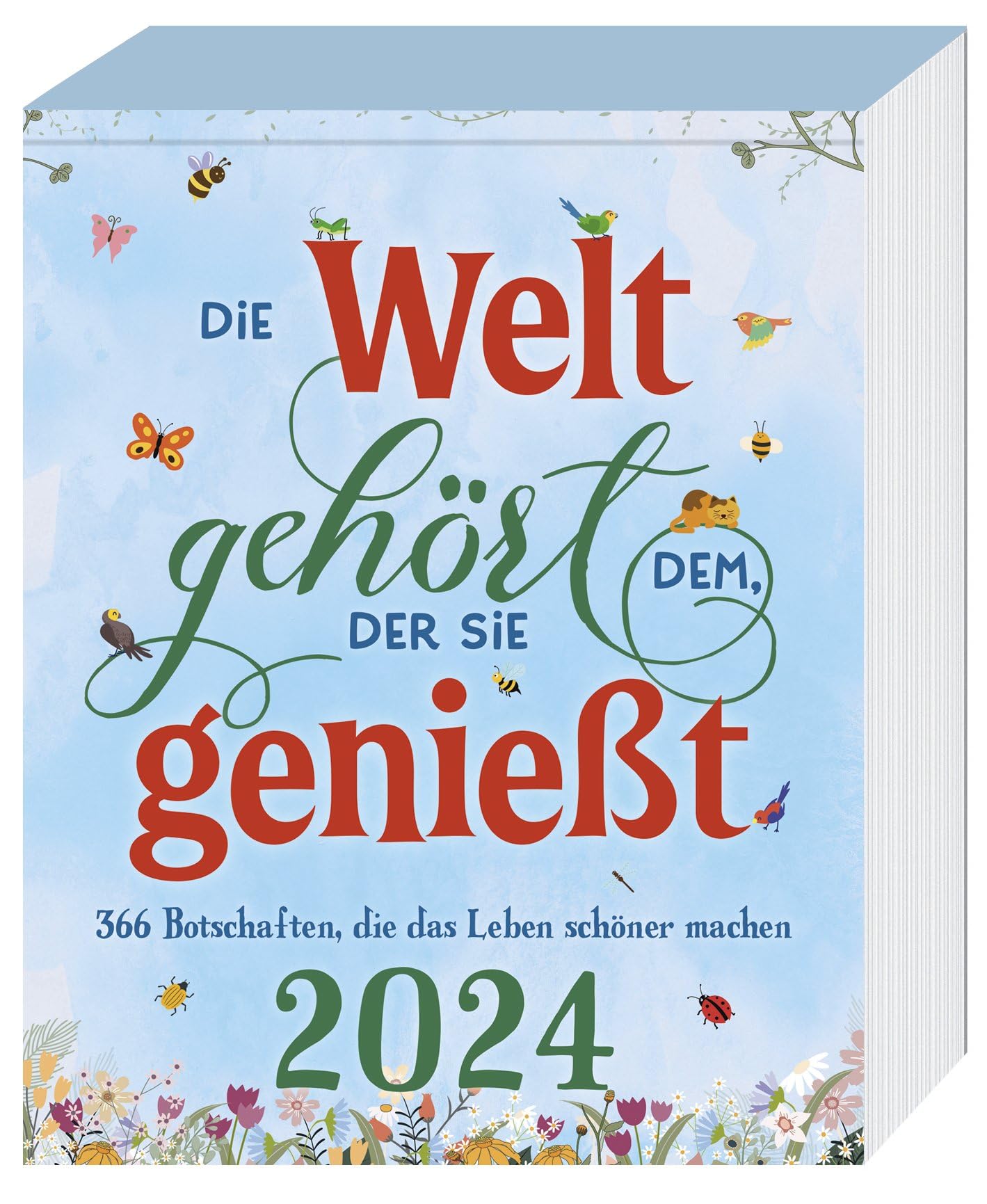 WELTBILD Sprüche Abreißkalender 2024 - 366 Cartoons Zum Lachen - 15x18cm Aufsteller Oder Wand