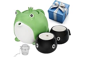 Aesthetic Frog Teapot & Cup Set (Teapot 30oz, Cups 5oz x2)