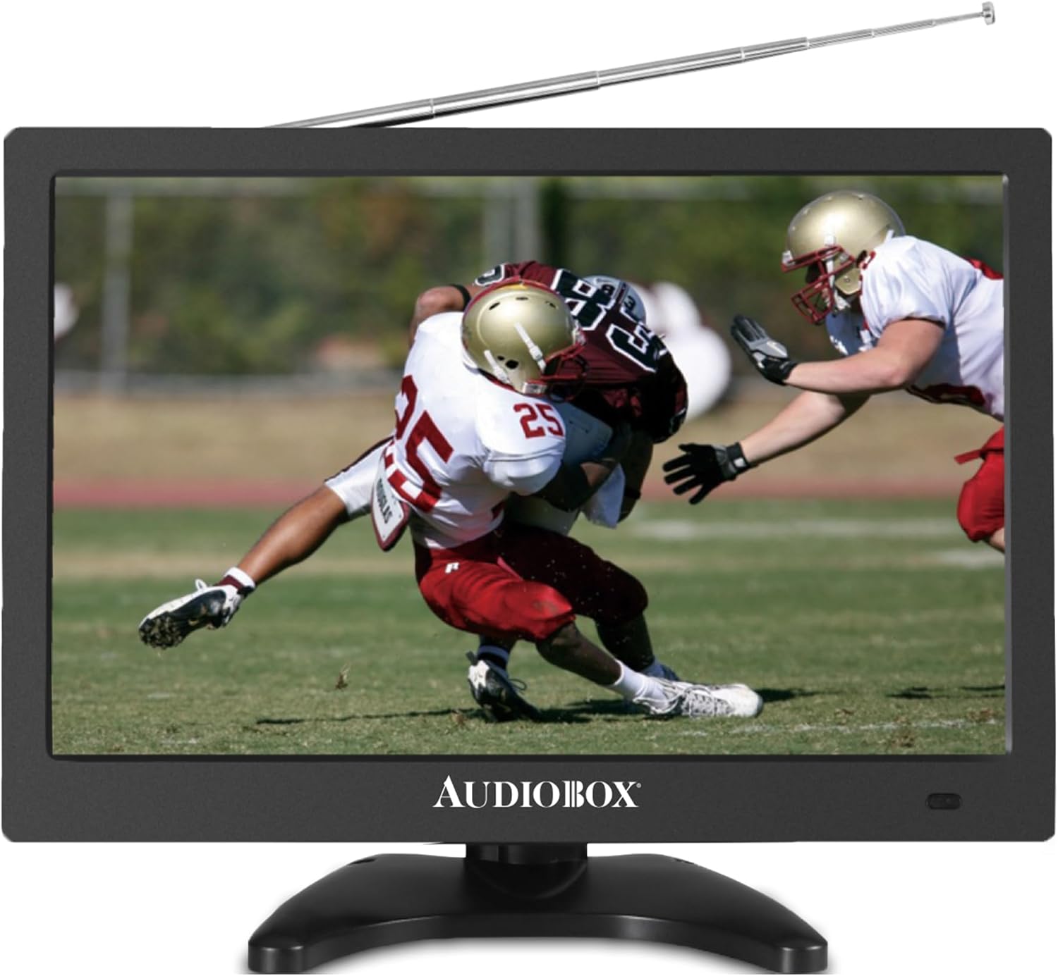 Audiobox 13" Portable TV | HDMI, VGA, A/V, USB/SD Inputs | 3.5mm Output, AC/DC | Includes: Remote, Car Charger, AC Adaptor, A/V Cables & Antenna