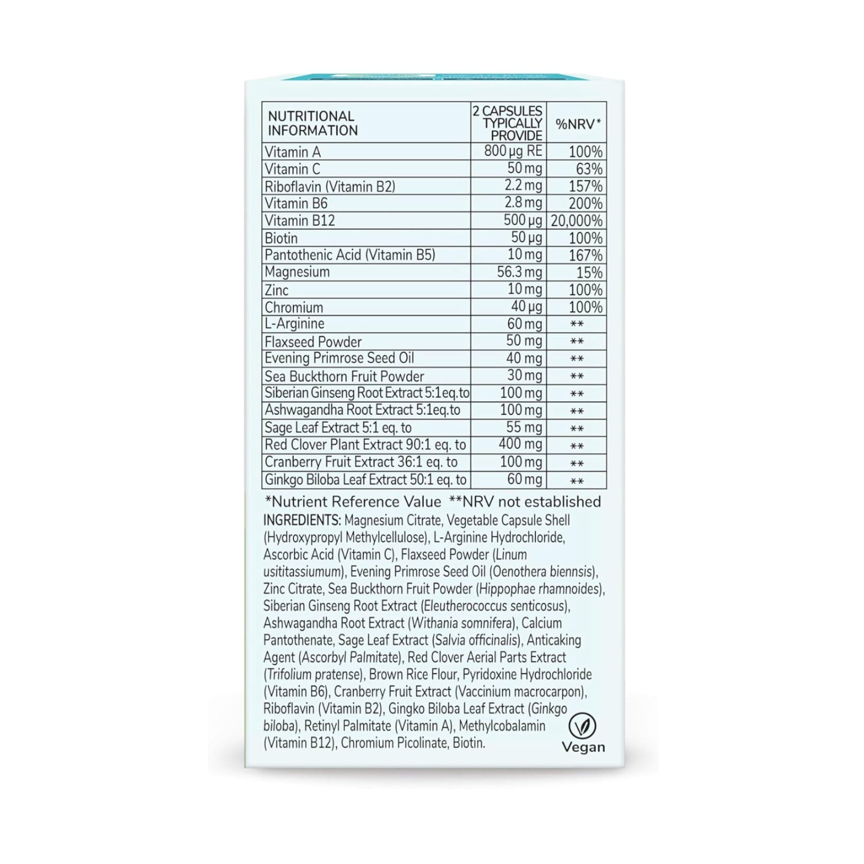 Health & Her Multi-Nährstoffkomplex - Wechseljahre Tabletten Pflanzlich - Unterstützt das Wohlbefinden während der Wechseljahre - 1 Monatspackung enthält 60 Menopause Kapseln
