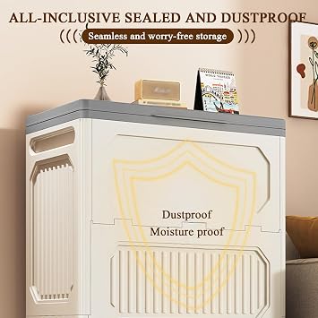 Toy Storage Boxes with Lids - Large Capacity Storage Box with Wheels - Folding Organiser Storage Bins for Toys/Office Supplies/Snacks/Books/Clothes,Brown,60CM/24IN