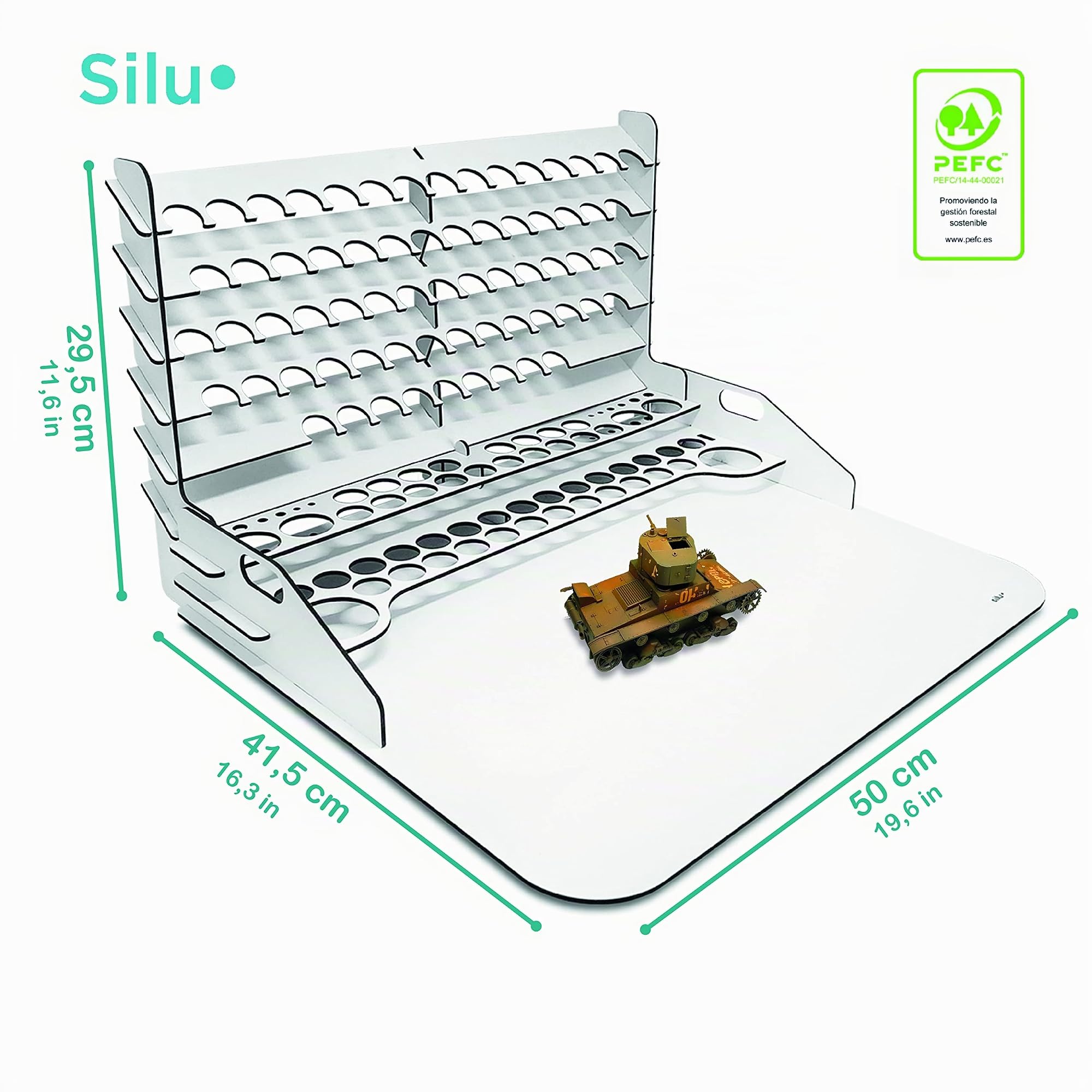 Silu Organizador Pinturas Modelismo y Miniaturas para Ordenar Botes Pintura Acrílica 18ml|25mmø, para Pintar Miniaturas, Modelismo, Maquetas
