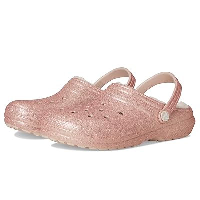 Crocs Kids Classic Lined Glitter Clogs (Little Kid/Big Kid) Kids Shoes Quartz