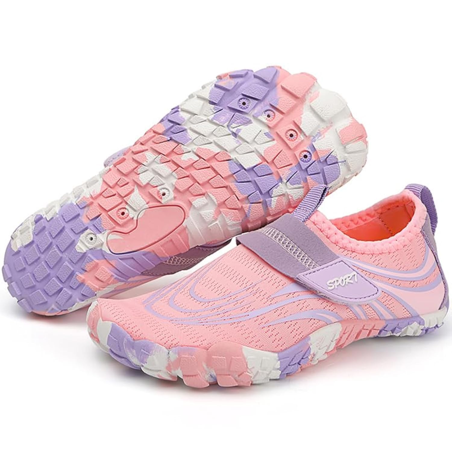 Bambini Scarpe da Spiaggia Ragazze Ragazzi Scarpe da Acqua Scarpette da Surf da Scoglio Water Shoes per Piscina Nuoto Sport Acquatici Sandali 1Viola 36 EU