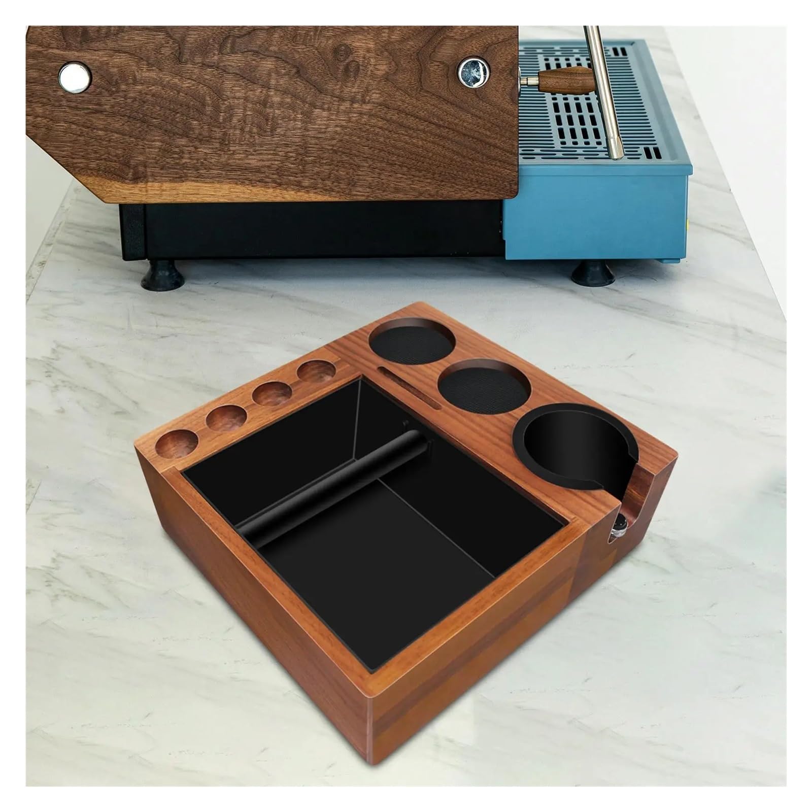 Caja organizadora de café, Caja de Golpe de Espresso Profesional, estación de compactación de Espresso, Caja de Golpe for Barra de Cocina, compactador Manual de Espresso para cafetera